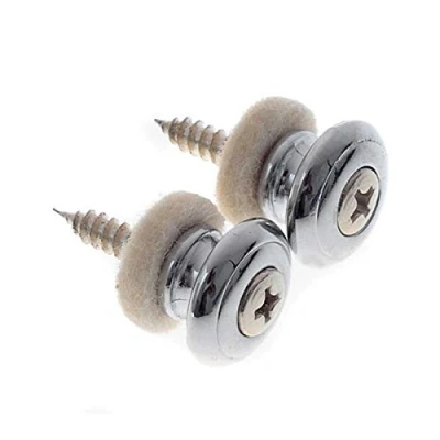 Immagine di Healifty 2pcs Mushrooms Head Guitar Strap Lock Buttons (Argento)