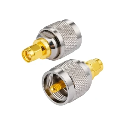 Immagine di Vecys Radio bidirezionale SMA Maschio a UHF Dritto Adattatore PL259 2 Pezzi per Ham Walkie Talkie Handheld PL Plug Antenna CB