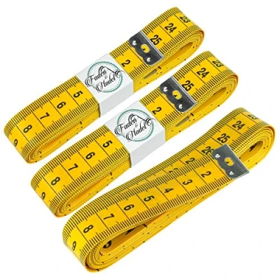 Immagine di Faden &amp; Nadel Metro a Nastro, 3 Pezzi, Lunghezza 300 cm, Colore: Giallo