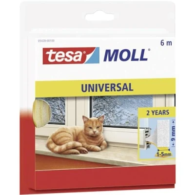 Immagine di tesa UNIVERSAL 05428 00100 00 Guarnizione adesiva tesamoll® Bianco (L x L) 6 m 9 mm 1 pz.
