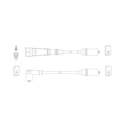 Immagine di HITACHI 134717 Kit Cavi Accensione AUDI: A6 C4 Avant, 80 B3