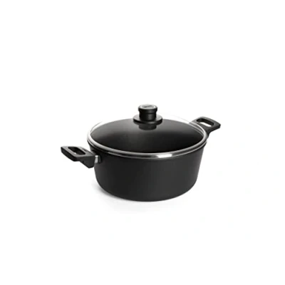 Immagine di Woll 128NL Casseruola Nowo in titanio con 2 manici e coperchio vetro infrangibile, 28 x 12 cm (ø A), capacità: 6 l