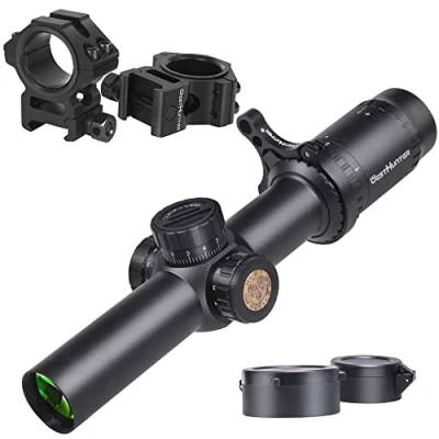 Immagine di WestHunter Optics HD 1 6x24 IR Riflescope, 30mm Tube Red Green Illuminated Reticle Second Focal Plane Tactical Precision 1/5 MIL Shooting Scope B, Picatinny Kit B