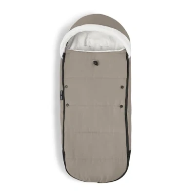 Immagine di Coprigambe Stokke YOYO, Taupe Fodera in Sherpa, Cappuccio Pile con coulisse, Doppia Imbottitura Lavabile Lavatrice a 30C Include Borsa Piccola