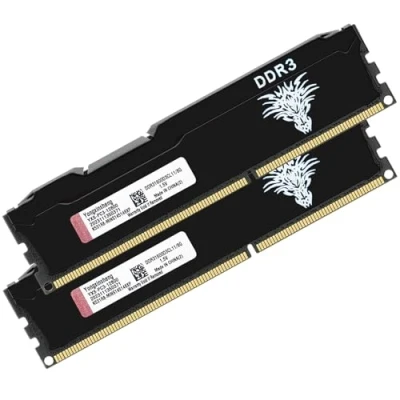 Immagine di DDR3 16GB Kit (2x8GB) Desktop Ram 1600MHz PC3 12800 Dimm Non ecc Unbuffered 1.5V 2Rx8 Dual Rank 240 Pin CL11 PC Computer Memory Udimm Memoria Upgrade Module (Nero)