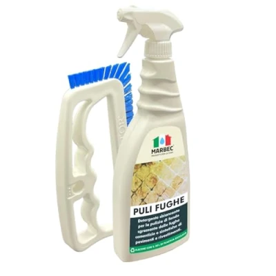 Immagine di MARBEC PULI fughe 750ML + SPAZZOLA FUGINATOR Detergente smacchiatore per