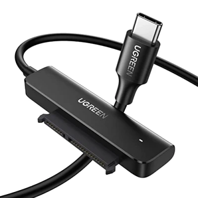 Immagine di UGREEN Adattatore USB C 3.1 a SATA per SSD HDD 2.5&quot;, Cavo Type UASP 5Gbps Supporta S.M.A.R.T, Trim, Compatibile con 870 Evo Crucial Seagate, PS4, Xbox, ECC