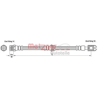 Immagine di METZGER 4110259 Tubi Freno 567 VOLKSWAGEN: Golf 4, 4 Variant, AUDI: A3 Hatchback, SKODA: Octavia 1 Combi