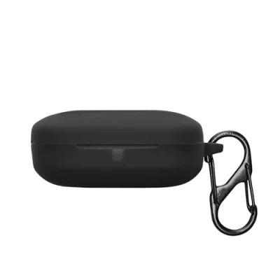 Immagine di kwmobile Custodia Caricatore Compatibile con OnePlus Buds 3 Cover Silicone nero Rivestimento Gommato Protezione Gancio