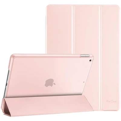 Immagine di ProCase Cover iPad 9/8/7 Generazione, Custodia 10,2 Pollici 2021/2020/2019 [A2602 A2603 A2604 A2605 A2270 A2428 A2429 A2430 A2197 A2198 A2200] con Auto Svegliati/Sonno Rosa chiaro