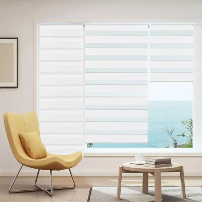 Immagine di Tenda a rullo notte Zebra 60 x 230 cm bianco IDMarket