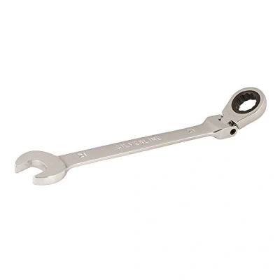 Immagine di Silverline 589698, Chiave combinata a cricchetto con testa flessibile