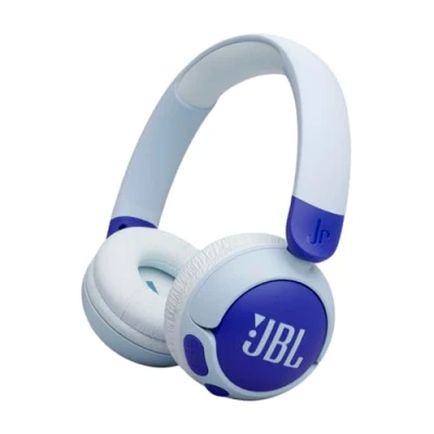 Immagine di JBL Junior 320 BT Cuffie On Ear Bluetooth Wireless per Bambini, con Microfono Integrato, 50 Ore di Autonomia, Safe Sound, Limitatore del Volume, Facili Controlli, Set Adesivi, Pieghevoli, Blu