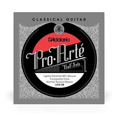 Immagine di D&#039;Addario LCN 3B Pro Arte Corde avvolte in rame placcato argento e leggermente lucidate con anima materiale composito per chitarra classica, metà muta, tensione normale