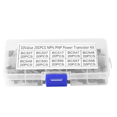 Immagine di 200pezzi TO 92 NPN PNP Transistor di Potenza Assortimento Kit (BC327 BC337 BC517 BC547 BC548 BC549 BC550 BC556 BC557 BC558)