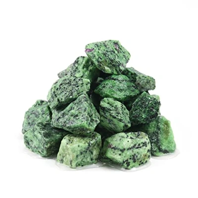 Immagine di Nvzi Rubino grezzo zoisite, cristalli e pietre curative, sfusi, rocce per burattare, grezzi, di amatesi, cristallo calcite decorazione, Wicca, Reiki, chakra ed