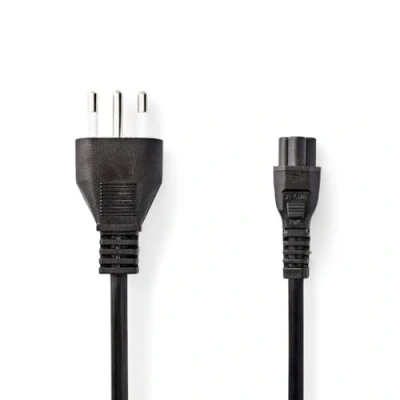Immagine di NEDIS Cavo di alimentazione Connettore tipo L (IT) IEC 320 C5 2,0 m Nero