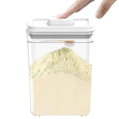 Immagine di KYYGKY 2.3L Contenitore per Latte in Polvere Contenitori Pop Up con Coperchio Dispenser di Formula Ermetici Alimenti Plastica caffè farina