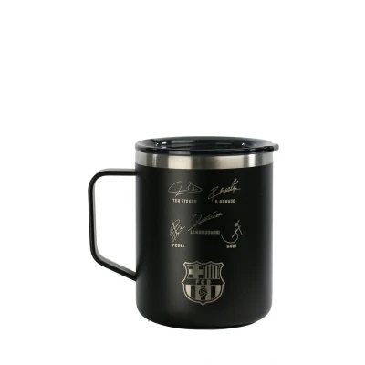 Immagine di Safta F.C. Barcellona NAVY Blue Tazza termica, bottiglia d&#039;acqua, in acciaio inox, doppio isolamento, 12 ore di bevanda calda e 24 fredda, 400 ml, 8,4 x 10,7 cm, Blu navy, M, Casual