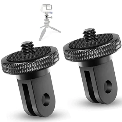Immagine di WDZYRM, Adattatore in Alluminio da 1/4 inch 20 Pollici per Treppiede Accessorio 2 Pezzi Fotocamera Gopro Sony Hero Insta360 Sjcam Sj4000 Xiaomi Xiaoyi e Altre Action Camera
