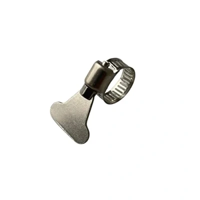 Immagine di Boltza Fascetta stringitubo in acciaio inox a farfalla/vite testa zigrinata, 6 12 mm, 1 pezzo