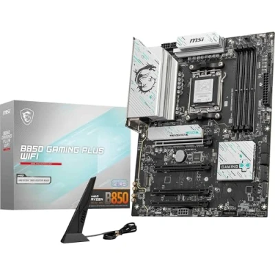 Immagine di MSI B850 GAMING PLUS WIFI, Scheda madre ATX Supporta i processori AMD Ryzen 9000/8000 / 7000, AM5 Memory Boost DDR5 8200+ MT/s (OC), PCIe 5.0 x16 e 4.0 x16, M.2 Gen5, Wi Fi 7, 5G LAN