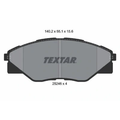Immagine di TEXTAR 2524601 Kit pastiglie freno Non predisposto per contatto segnalazione usura TOYOTA: HILUX 3 Pick up, Pritsche/Fahrgestell (KUN1, TGN3