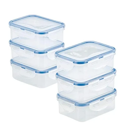 Immagine di LocknLock Easy Essentials HPL806S6 Set di contenitori per alimenti, in polipropilene, trasparente