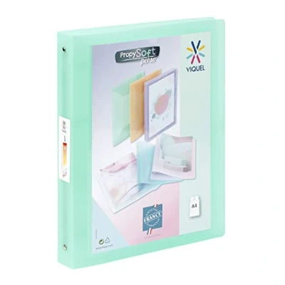 Immagine di Viquel Raccoglitore flessibile A4 MAXI personalizzabile 4 anelli dorso cm Per documenti Verde traslucido