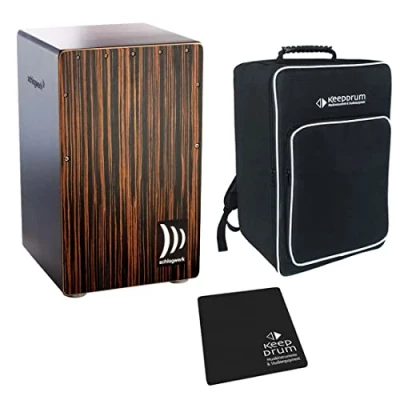 Immagine di Schlagwerk CP 432 Cajon 2 in One Deluxe Makassar + custodia Keepdrum Gig Bag pad 01