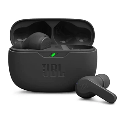 Immagine di JBL Wave Beam Auricolari Wireless In Ear Bluetooth, Waterproof IP54 e Antipolvere IPX2, Deep Bass Sound, Tecnologia Smart Ambient Voice Aware, Fino a 32 h di Autonomia, Nero