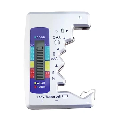 Immagine di Test di Batteria, Verificatore Universale Batterie con Display LCD, Piccolo Digitale Multifunzione per Tutte le C AA AAA D N 9V 6F22 1.5V Pile a Bottone