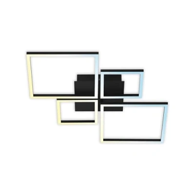 Immagine di Briloner Plafoniera a LED, Lampada da Soffitto Dimmerabile, Include telecomando, Controllo Temperatura Colore, Funzione Luce Notturna e Timer, Nero, 38 Watt, 4.000 Lumen, 750 x 467 75 mm (LxWxH)