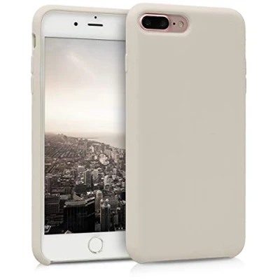 Immagine di kwmobile Cover per Apple iPhone 7 Plus/iPhone 8 Plus Custodia Back Case Smartphone in Silicone TPU Protezione Gommata crema