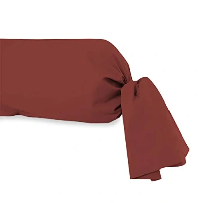 Immagine di Soleil d’ocre Federa per cuscino alla francese, cotone 57 fili, Arancione (Mattone), 45 x 185 cm