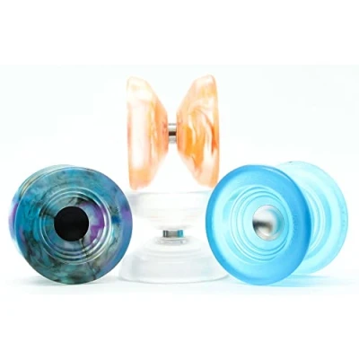 Immagine di YoyoFactory Atom Smasher Transparente (Cuscinetto a Sfere Giro Veloce in Metallo, Avanzato Non responsivo Yoyo, Corda e Istruzioni Incluse)