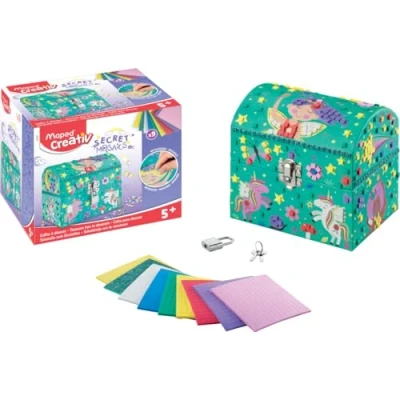 Immagine di Maped CREATIV Kit fai da te Secret Mosaic Scatola per conservare segreti o gioielli con strass autoadesivi, multicolore
