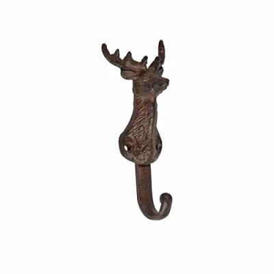 Immagine di Esschert Design DB75 Rustico in ghisa Cervi Busto Gancio Singolo