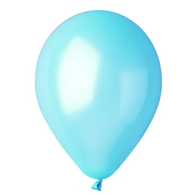 Immagine di Busta 100 palloncini perlati in lattice naturale Premium Quality G120 (Ø 33cm / 13&quot;), azzurro perlato