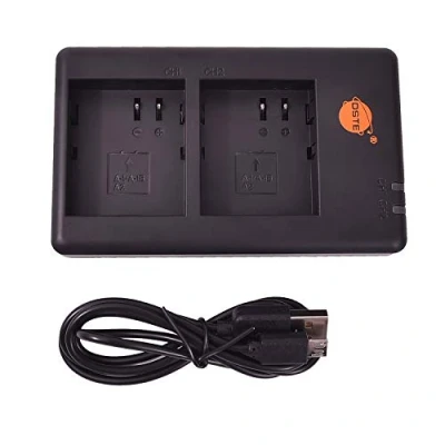 Immagine di DSTE Fast Charging USB Dual Batteria Caricatore Compatibile per Arlo Go VMA4410,Arlo Pro VMA4400,Arlo 2 VMA4400 als Station VMA4400C,VMA4410C