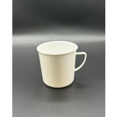 Immagine di Kimmel 21 000 1601 1 Tazza da tè con Manici, Riutilizzabile, infrangibile, 330 ml, Plastica, Bianco
