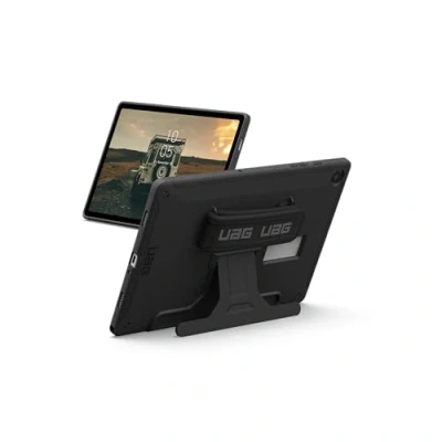 Immagine di Urban Armor Gear Scout Handstrap &amp; Kickstand Case cover per tablet Samsung Galaxy Tab A9+ (2023) Wi Fi und LTE Back Nero