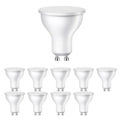 Immagine di ledscom.de 10 lampadine LED GU10, PAR16, bianco caldo (2800 K), 0,5 W, 49lm, 100, opaco