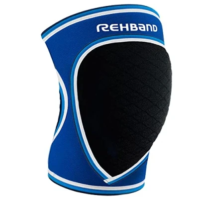 Immagine di Rehband ginocchiere 1 pezzo o paio, per pallamano e pallavolo comode aderenti, proteggono il ginocchio in caso di impatto, Colore:Blu, Misura:S