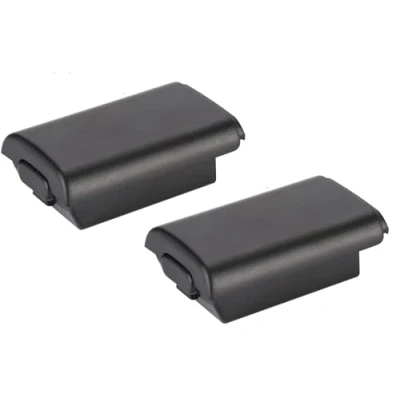 Immagine di 2 pezzi vano batteria alloggiamento coperchio cover per gamepad Xbox 360 controller wireless su misura stabile durevole nero