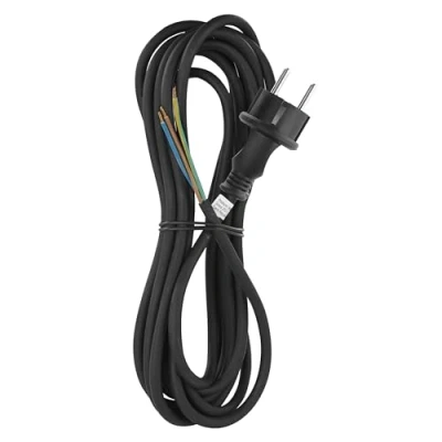 Immagine di EMOS cavo di collegamento in gomma 5 m, alimentazione, per carico meccanico medio, Schuko, 3 x 1,0 mm2, H05RN F/neoprene, nero