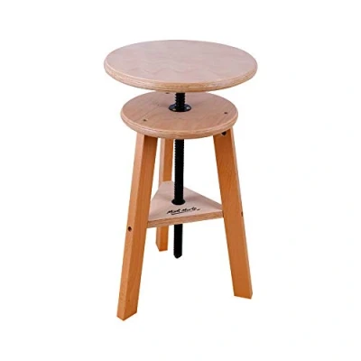 Immagine di Mont Marte Signature Sgabello con cavalletto, utilizzabile come sedia, tavolino o supporto per scultura, facile regolazione in altezza, legno di faggio