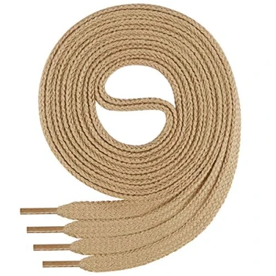 Immagine di Di Ficchiano lacci da scarpe piatti in 100% cotone per sneaker e sportive molto resistenti larghezza circa 7 mm lunghezza 45 cm 200 prodotto Europa Adulti (unisex) beige. 60