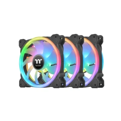 Immagine di Thermaltake CL F138 PL14SW A Ventola per PC case Nero (L x P) 184 149 182 mm incl. Illuminazione LED, comando dellilluminazione RGB