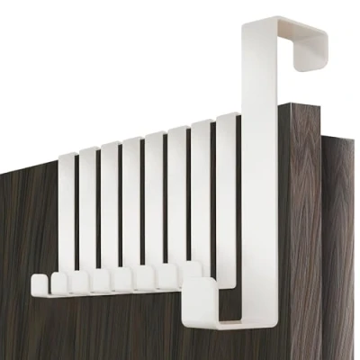 Immagine di Menz ganci per porta 1.6cm set da 10 pezzi, bianchi appendere, in acciaio inox, universali, appendere